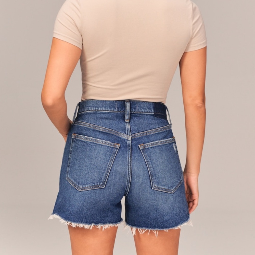 Abercrombie & Fitch Curve Love High Rise 4 Inch Mom Short